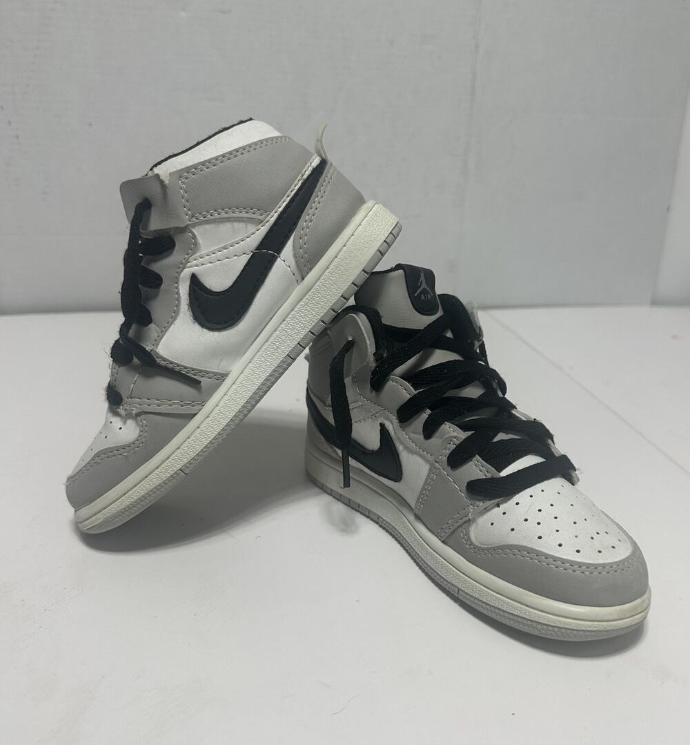 Nike Air Jordan Kids Shoes Size 32 Black And Gray